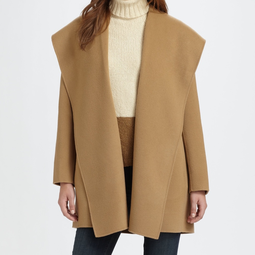 Vince Hooded Camel Coat